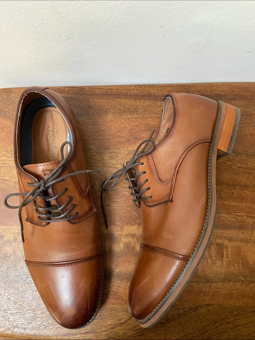 Florsheim Men's Cap Toe Oxfords in Cognac Brown
